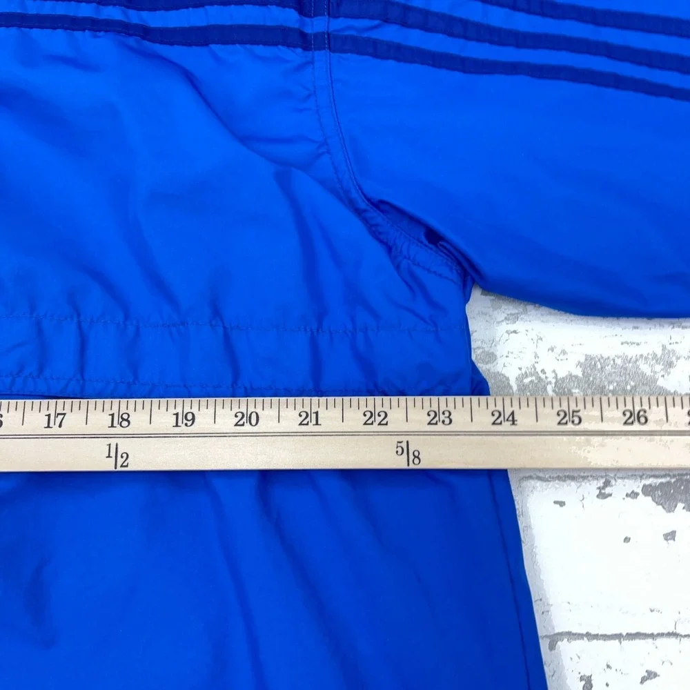 Vintage Adidas Jacket Men Large Blue Pullover Windbreaker Track Suit Snap‎ T Y2K